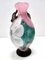 Postmodern Pink, Green and White Hand-Blown Scavo Glass Vase, Murano, Italy, 1970s, Image 5