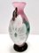 Postmodern Pink, Green and White Hand-Blown Scavo Glass Vase, Murano, Italy, 1970s, Image 7