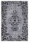 Tappeto grigio fatto a mano in lana sovratinto, anni '60, Immagine 1