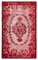 Anatolischer Handgemachter Roter Überfärbter Wollteppich, 1960er 1