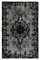 Tapis Vintage Noir Tissé Main en Laine 1