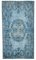 Tappeto decorativo blu in lana sovratinto fatto a mano, anni '60, Immagine 1