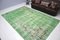 Vintage Green Floral Wool Rug, 1960s, Image 9