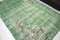 Tappeto vintage in lana verde a fiori, anni '60, Immagine 5