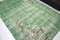 Vintage Green Floral Wool Rug, 1960s, Image 5