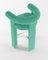 Collector Modern Fully Upholstered Cassette Bar Chair in Bouclé Teal by Alter Ego 4