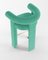 Collector Modern Fully Upholstered Cassette Bar Chair in Bouclé Teal by Alter Ego, Image 4