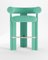 Collector Modern Fully Upholstered Cassette Bar Chair in Bouclé Teal by Alter Ego 1