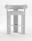 Chaise de Bar Cassette Moderne Entièrement Rembourrée en Blanc Bouclé par Alter Ego 1