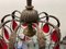 Lampe à Suspension en Bronze et Verre de Murano Rouge, 1950s 9