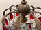 Lampada a sospensione in bronzo e vetro di Murano rosso, anni '50, Immagine 8