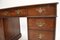 Antique Victorian Leather Top Pedestal Desk, 1860s, Image 10