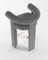 Collector Modern Fully Upholstered Cassette Bar Chair in Bouclé Grey by Alter Ego 4