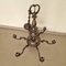 Antique Brass Chandelier with Six Bulbs, Image 4