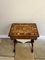 Antique Victorian Burr Walnut Inlaid Floral Marquetry Games Table, 1850, Image 12