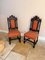 Antique Carved Oak Dining Chairs, 1880, Set of 4 9