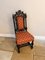 Antique Carved Oak Dining Chairs, 1880, Set of 4 7