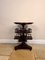 Antique Victorian Mahogany Brass Inlaid Marble Top Revolving Book Table, 1880, Image 10