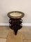 Antique Victorian Mahogany Brass Inlaid Marble Top Revolving Book Table, 1880 3