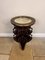 Antique Victorian Mahogany Brass Inlaid Marble Top Revolving Book Table, 1880, Image 3