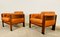 Vintage Scandinavian Rosewood and Leather Lounge Chairs, 1960s, Set of 2 20