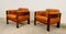 Vintage Scandinavian Rosewood and Leather Lounge Chairs, 1960s, Set of 2 23
