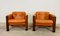 Fauteuils Vintage Scandinave en Palissandre et Cuir, 1960s, Set de 2 1