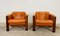 Vintage Scandinavian Rosewood and Leather Lounge Chairs, 1960s, Set of 2 1