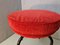 Pouf LC8 in Red Fabric by Le Corbusier for Cassina, 1980s 3