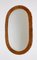 Vintage Oval Rattan Wall Mirror, 1970s 1