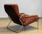 Scandinavian Modern Tubular Chrome and Brown Leather Lounge Chair, 1960s, Image 9