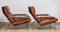 Scandinavian Modern Tubular Chrome and Brown Leather Lounge Chair, 1960s, Image 2