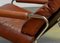 Scandinavian Modern Tubular Chrome and Brown Leather Lounge Chair, 1960s 7