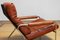 Scandinavian Modern Tubular Chrome and Brown Leather Lounge Chair, 1960s 5