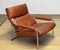 Scandinavian Modern Tubular Chrome and Brown Leather Lounge Chair, 1960s 8