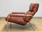 Scandinavian Modern Tubular Chrome and Brown Leather Lounge Chair, 1960s 13