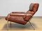 Scandinavian Modern Tubular Chrome and Brown Leather Lounge Chair, 1960s, Image 13