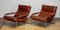Scandinavian Modern Tubular Chrome and Brown Leather Lounge Chair, 1960s 4