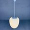 Vintage School Hanging Lamp with White Opaline Glass Shade, 1950s, Image 8