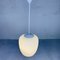 Vintage School Hanging Lamp with White Opaline Glass Shade, 1950s 5