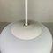 Vintage School Hanging Lamp with White Opaline Glass Shade, 1950s 7