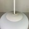 Vintage School Hanging Lamp with White Opaline Glass Shade, 1950s, Image 7