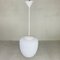 Vintage School Hanging Lamp with White Opaline Glass Shade, 1950s 13