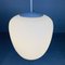 Vintage School Hanging Lamp with White Opaline Glass Shade, 1950s 3