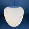 Vintage School Hanging Lamp with White Opaline Glass Shade, 1950s, Image 3
