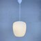Vintage School Hanging Lamp with White Opaline Glass Shade, 1950s, Image 6