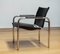 Tubular Armchair in Black Leather by Tord Bjorklund, 1970s, Image 6