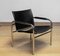 Tubular Armchair in Black Leather by Tord Bjorklund, 1970s, Image 7