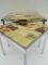 Tavolini in onice e placcati in cromo di Marindo Blad, anni '50, set di 2, Immagine 7