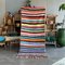 Moroccan Handwoven Colorful Striped Boucherouite Berber Rug, 1980s, Image 2